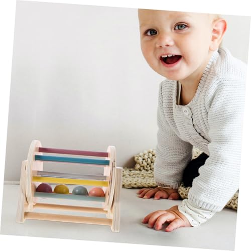 Mikinona Holzspielzeug Textile Trommel für Farbenfrohes Robustes Motorikspielzeug Hand Auge koordination und Kreativität Tragbar für Eltern Junge Mädchen aktivitäten Geeignet für von Mikinona