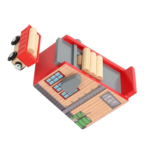 Mikinona Holzspielzeug Zug mit Holzklötzen Wagen Holzlager Bausatz für Motorische Entwicklung und Kreatives Geschenk für Ab Jahren von Mikinona