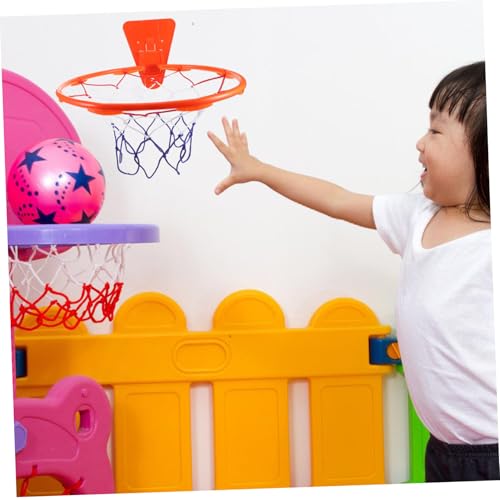 Mikinona Indoor Basketballkorb Wandmontage Orange Basketballrahmen aus Robustem Platzsparend Leicht Montierbar Langlebig und Geräuscharm Geeignet für Jungen Basketballtraining von Mikinona