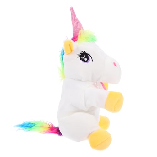 Mikinona Interaktive Einhorn Handpuppe aus Weichem Plüsch Dekoratives Handspielzeug für Kreatives Storytelling Fördert Sprach Ausdrucksfähigkeit Geeignet für Erwachsene von Mikinona