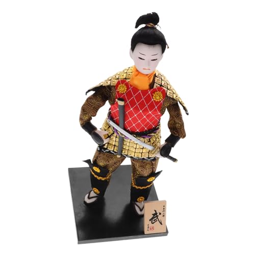 Mikinona Japanische Samurai Puppe Tischdekoration Traditionelle Japanische Kunstfigur Samurai Ninja Doll für Stilvolle Ornament von Mikinona