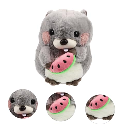 Mikinona Kawaii Kuscheltier Groundhog Plüschspielzeug Weiches Stofftier für Kinderzimmer Dekoration und Geschenk von Mikinona