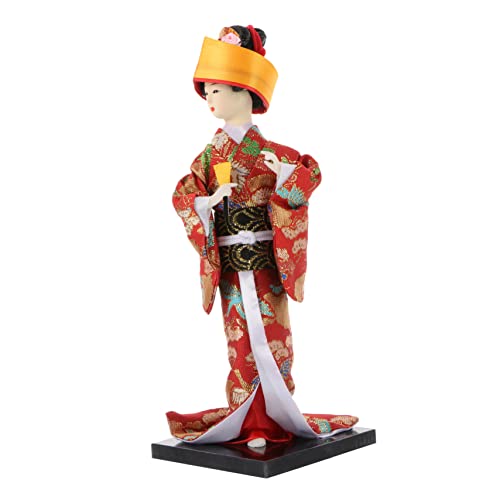 Mikinona Kimono-Puppe Figur xi ethnisch Kimono-Plüschtier gemacht traditionelle japanische Puppe japanische traditionelle Puppen Japanisches Mädchenpuppenstatue Harz von Mikinona