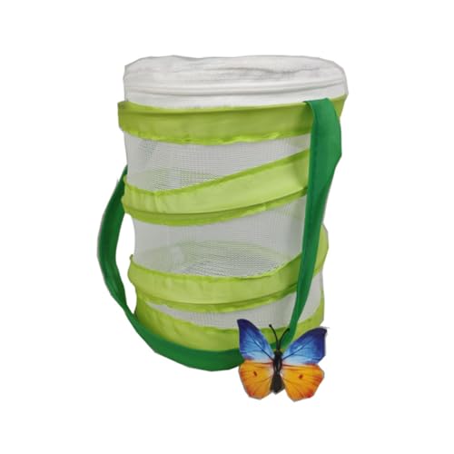 Mikinona Kleine Faltbare Insektenbox mit Griff Tragbarer Schmetterlingskäfig für Outdoor Naturerkundung Pädagogisches Entdeckerspielzeug zur Beobachtung von Käfern und Insekten von Mikinona