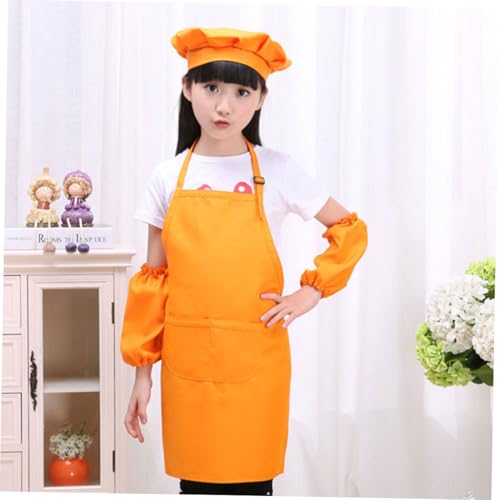 Mikinona Kochset mit Schürze Kochmütze und Ärmelschoner Dickes Glattes Material Kinderfreundlich Leicht zu Reinigen für Rollenspiele Kochen Backen Malen Geeignet für Jahre Orange Mikinona Kochset mit Schürze Kochmütze und Ärmelschoner Dickes Glattes Material Kinderfreundlich Leicht zu Reinigen für Rollenspiele Kochen Backen Malen Geeignet für Jahre Orange von Mikinona