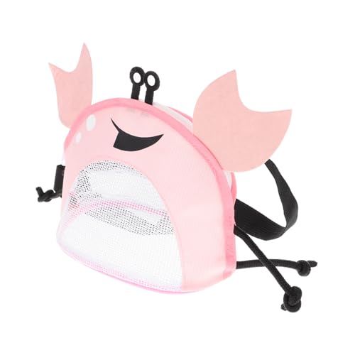 Mikinona Krabbenförmige Strandtasche aus Robustem Mesh Atmungsaktiv mit Verstellbaren Tragegurten für Muschelsammeln und Sandspielzeug Vielseitig für Strand Poolaktivitäten von Mikinona