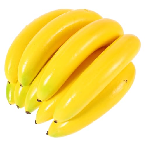 Mikinona Künstliche Banane Dekoration Realistische Fake Banane für Küche Esszimmer und Feierlichkeiten Teiliges Pflegeleicht und Detailgetreu als Ausgefallenes Centerpiece von Mikinona