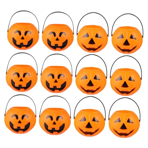 Mikinona Kürbislaternen Eimer Halloween Ornamente Für Den Innenbereich Atmosphärendekoration Requisiten Für Halloween Dekorationen Hexendekor Dekoration von Mikinona