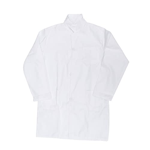 Mikinona Laborkittel Weiß Dünner Kinderkittel für Jungen Mädchen Kleines Arzt Kostüm Cosplay Uniform Leicht Atmungsaktiv von Mikinona