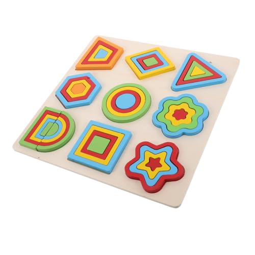 Mikinona Lernpuzzle Kleinkindspielzeug Rechenspielzeug Lernpuzzlebrett Kleinkind Formerkennung Geometrisches Sortierpuzzle Lernspielzeug Für Kleinkinder Aus Holz von Mikinona