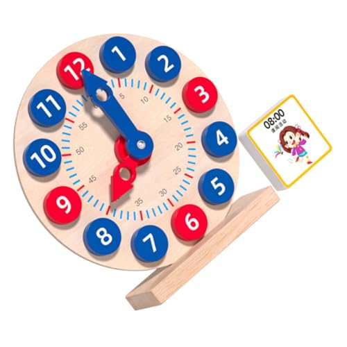 Mikinona Lernuhr aus Holz Pädagogisches Uhrenspielzeug mit Digitalem Ziffernmodell Fördert Zeitverständnis und Hand Auge koordination Sicher Langlebig für Vorschulkinder Mikinona Lernuhr aus Holz Pädagogisches Uhrenspielzeug mit Digitalem Ziffernmodell Fördert Zeitverständnis und Hand Auge koordination Sicher Langlebig für Vorschulkinder von Mikinona