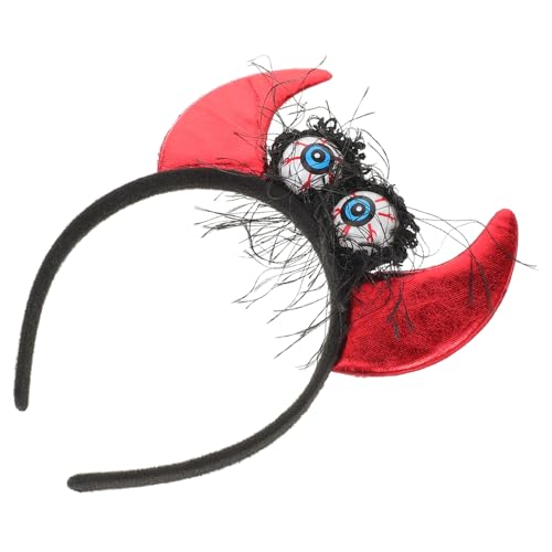 Mikinona Leuchtendes Teufelshorn Haarband Halloween Cosplay Kopfschmuck Stirnband mit Robustem Material für Damen und Herren Party Karneval Zubehör Mikinona Leuchtendes Teufelshorn Haarband Halloween Cosplay Kopfschmuck Stirnband mit Robustem Material für Damen und Herren Party Karneval Zubehör von Mikinona