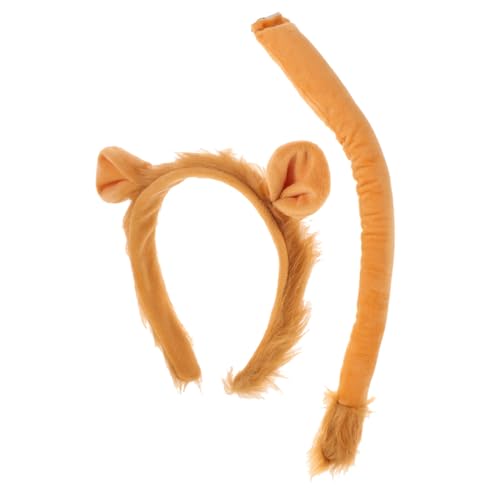 Mikinona Löwenkostüm Teilig Weiches Cosplay Stirnband mit und Abnehmbarer Clip Leichtes Tierkostüm Zubehör für Halloween Karneval und Party von Mikinona