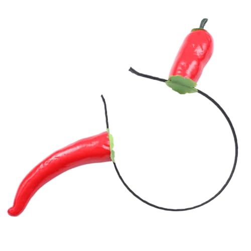 Mikinona Lustiger Party Haarreif mit Chili Design Kreativer Haar Accessoire für Erwachsene Leichtes Rutschfestes Stirnband für Cosplay Performance und Festliche Anlässe von Mikinona
