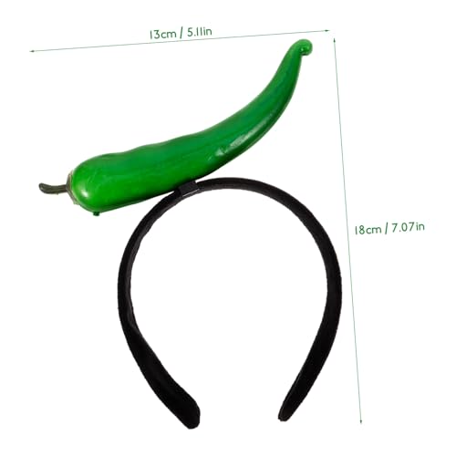 Mikinona Lustiges Chili Stirnband Damen und Herren Party Haarreif All match Haarband Dekoratives Festival Haarschmuck Cosplay Zubehör von Mikinona