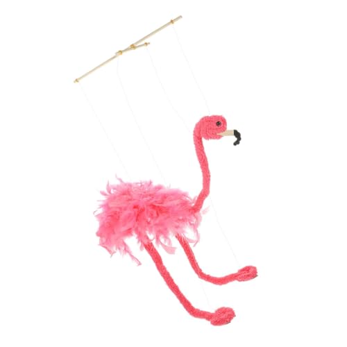 Mikinona Marionette Flamingo Handpuppe aus Strapazierfähigem Interaktives Puppentheater für Erwachsene Bunte Tiermarionette als Bühnenrequisit für Aufführungen von Mikinona