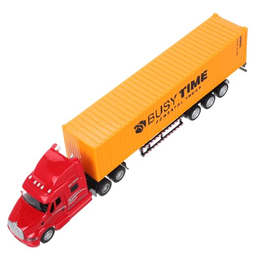 Mikinona Maßstab American Style Sattelschlepper mit Abnehmbarem Container für Jungen und Mädchen Realistische LKW Nachziehfahrzeug Geburtstagsgeschenk von Mikinona