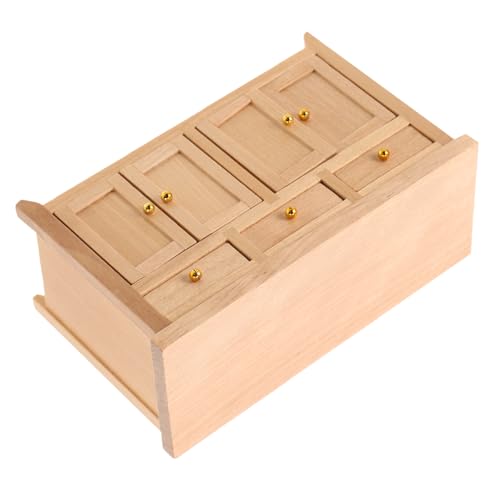Mikinona Maßstab Holzschrank für Wohnzimmer Kompakter Stabiler Aufbewahrungsschrank Kreatives Rollenspiel Zubehör Platzsparendes Design Naturfarbener Miniatur Schrank Mikinona Maßstab Holzschrank für Wohnzimmer Kompakter Stabiler Aufbewahrungsschrank Kreatives Rollenspiel Zubehör Platzsparendes Design Naturfarbener Miniatur Schrank von Mikinona