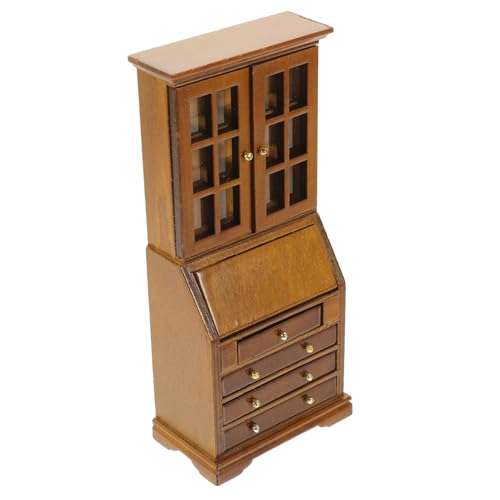 Mikinona Maßstab Puppenhaus Möbel Miniatur Holzschrank Wohnzimmer Schlafzimmer Aufbewahrung Kompakt Realistisch für Puppenhaus Dekoration Geschenk von Mikinona