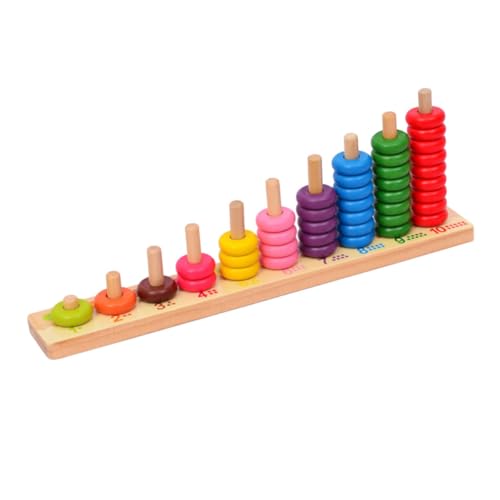 Mikinona Mathematisches Holzspielzeug Große Rechenstäbe Pädagogisches Lernspielzeug für Rechen und Klassifikationsfähigkeiten Montessori Frühbildung von Mikinona