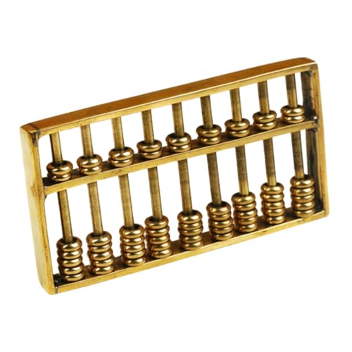 Mikinona Messing Miniatur Abakus Beweglich Retro Zählhilfe Lernspielzeug Dekoration Feng Shui Tischornament von Mikinona