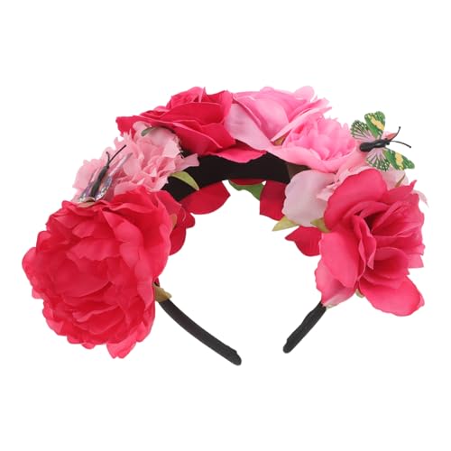 Mikinona Mexikanischer Halloween Haarreif mit Floraler Schmetterlingsdekoration Leichter Vintage Headband für Day Of The Kunstvoller Kopfschmuck für Cosplay und Festlichkeiten Mikinona Mexikanischer Halloween Haarreif mit Floraler Schmetterlingsdekoration Leichter Vintage Headband für Day Of The Kunstvoller Kopfschmuck für Cosplay und Festlichkeiten von Mikinona