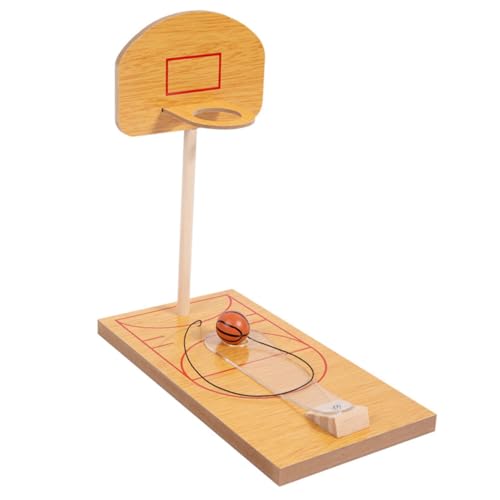 Mikinona Mini Basketballkorb Desktop Holz Basketballspiel für Miniatur Tisch Basketballspiel Konzentration und Koordination Geeignet für Büro und Zuhause von Mikinona