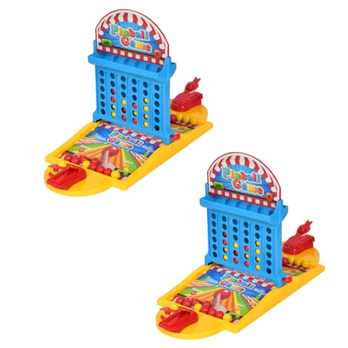 Mikinona Mini Desktop Basketballspiel mit Pinball Launcher Geschicklichkeit Training Schadstofffrei Buntes Spaßspiel für Freunde Zufällige Farbe Zufällige Farbe von Mikinona