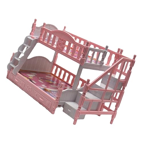 Mikinona Mini Etagenbett für Puppenhaus Doppelstockbett Rosa Zubehör für Miniaturmöbel und Hausdekoration Mikinona Mini Etagenbett für Puppenhaus Doppelstockbett Rosa Zubehör für Miniaturmöbel und Hausdekoration von Mikinona