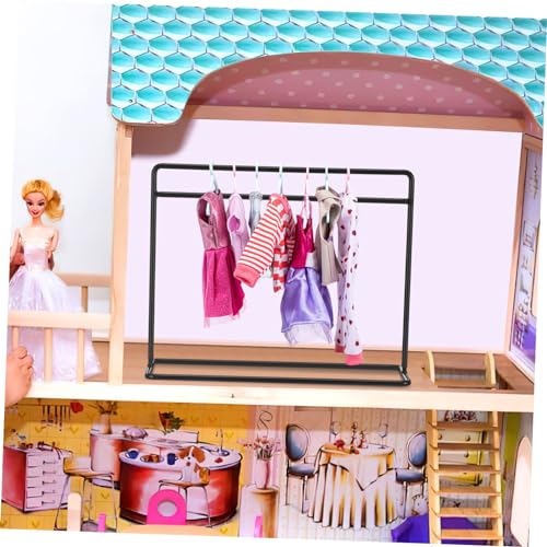 Mikinona Mini Kleiderbügel aus Hochwertigem Miniatur Garderobenständer für Puppenkleidung Dekorativer Mini Kleiderständer für Puppenhaus Robust und Leicht für DIY und Aufbewahrung von Mikinona
