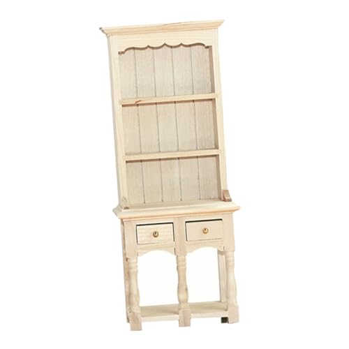 Mikinona Mini-Möbelmodell Mini-Haus Miniatur Puppenhausmöbel Puppenstubenmöbel für Puppenhaus Möbel winzige Möbel Birke Beige von Mikinona