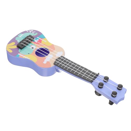 Mikinona Mini Plastik Gitarre mit Lustigem Cartoon Muster Leichte Simulation Ukulele Pädagogisches Musikinstrument für Kleinkinder als Reise und Party Deko von Mikinona