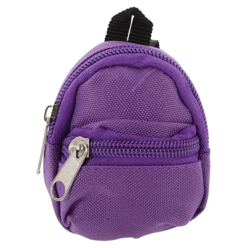 Mikinona Mini Rucksack Puppentrage aus Niedlicher Miniatur Schulranzen für Dekoratives Zubehör für Puppenhaus und DIY Mini Szene Detailreiches Modell für Spiel und Sammlung von Mikinona