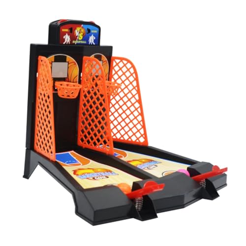 Mikinona Mini Tisch basketballspiel für Zwei Spieler Interaktives Finger basketballspiel aus Robustem Kunststoff Fördert Hand Augen koordination und Kreativität Umweltfreundlich Kompakt von Mikinona
