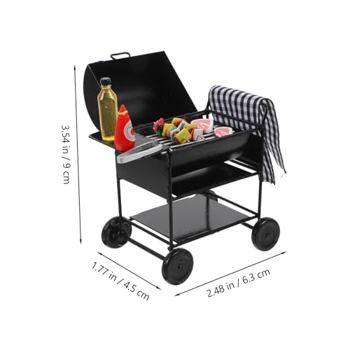 Mikinona Miniatur BBQ Grill für Puppenhaus Detailgetreues Schwarzes Eisenmodell Sicheres für Kinderküche Kreatives DIY Zubehör Realistische Miniatur Kochdekoration Mikinona Miniatur BBQ Grill für Puppenhaus Detailgetreues Schwarzes Eisenmodell Sicheres für Kinderküche Kreatives DIY Zubehör Realistische Miniatur Kochdekoration von Mikinona
