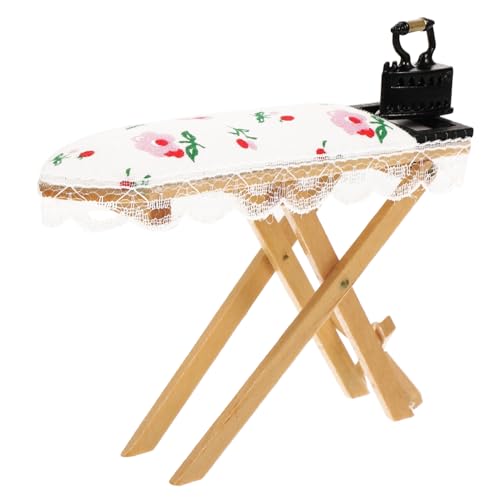 Mikinona Miniatur Bügelbrett Modell für Puppenhäuser Realistisches Eisenmöbel für DIY Projekte und Miniaturszenen für Dekoration und Fotorequisiten Mikinona Miniatur Bügelbrett Modell für Puppenhäuser Realistisches Eisenmöbel für DIY Projekte und Miniaturszenen für Dekoration und Fotorequisiten von Mikinona