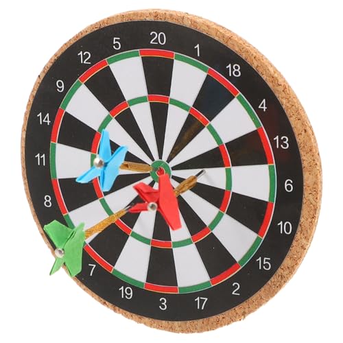 Mikinona Miniatur Dartboard Spielset für Puppenhaus mit Stahlspitzen Darts Realistischem Design Tragbar und Detailreich Zubehör für Puppenhaus Unterhaltung und Miniatur Sammlungen von Mikinona