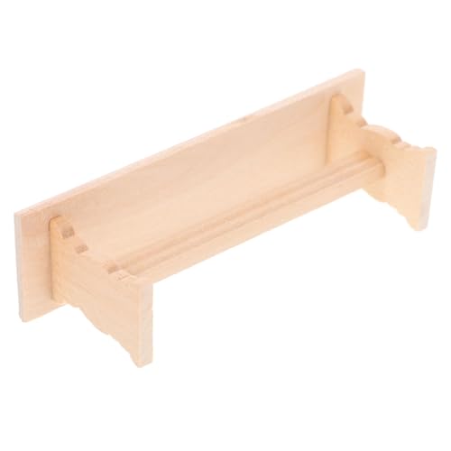 Mikinona Miniatur Holzbank Modell für Puppenhaus Dekorative Möbel für Miniaturzimmer aus Hochwertigem Holz für Schlafzimmer und Esszimmer Kombinierbar mit Miniaturen Mikinona Miniatur Holzbank Modell für Puppenhaus Dekorative Möbel für Miniaturzimmer aus Hochwertigem Holz für Schlafzimmer und Esszimmer Kombinierbar mit Miniaturen von Mikinona