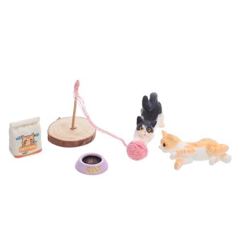 Mikinona Miniatur Katzenfiguren Spielset Realistische Miniatur Kätzchen für Puppenhaus Dekoration Langlebige Detailgetreue Katzen Miniaturen für Kreative Rollenspiele und Mikro-Landschaft Mikinona Miniatur Katzenfiguren Spielset Realistische Miniatur Kätzchen für Puppenhaus Dekoration Langlebige Detailgetreue Katzen Miniaturen für Kreative Rollenspiele und Mikro-Landschaft von Mikinona