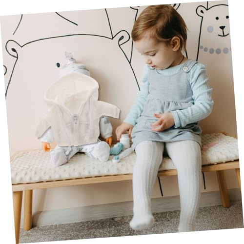 Mikinona Miniatur Puppen Hoodie Weiß Maßstab Süße Puppenkleidung Puppenhaus Zubehör Strapazierfähig Charmantes Design für Kleine Puppen Garderobe von Mikinona