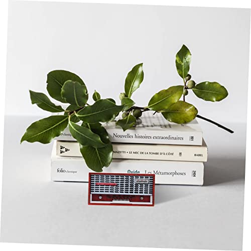 Mikinona Miniatur Retro Radio Modell Puppenhaus Zubehör aus Hochwertigem Abs Dekoratives Möbelstück für Wohn und Barbereich Robustes Detailgetreues Mini Radio für Puppenhausgestaltung von Mikinona