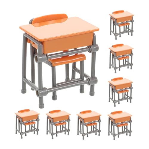 Mikinona Miniatur Schulmöbel Set Puppenhaus Klassenzimmer Zubehör mit Miniatur Schulbank und Stuhl für Kreatives Rollenspiel und Puppenhaus Dekoration Mikinona Miniatur Schulmöbel Set Puppenhaus Klassenzimmer Zubehör mit Miniatur Schulbank und Stuhl für Kreatives Rollenspiel und Puppenhaus Dekoration von Mikinona
