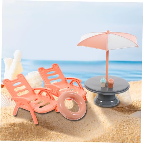 Mikinona Miniatur Strandstuhl mit Sonnenschirm für Detailgetreues Puppenhaus Zubehör aus Abs Dekoration für Miniatur Szenen und Diy Geschenke Mikinona Miniatur Strandstuhl mit Sonnenschirm für Detailgetreues Puppenhaus Zubehör aus Abs Dekoration für Miniatur Szenen und Diy Geschenke von Mikinona