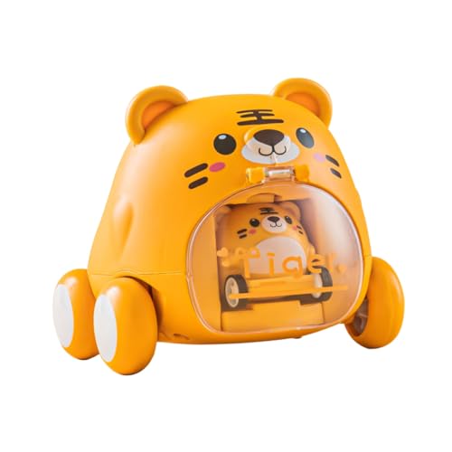 Mikinona Miniatur Tigerförmiges Rückzugauto für Sicheres Griffgerechtes Ingenieurspielzeug Hand Auge koordination und Fantasie von Mikinona
