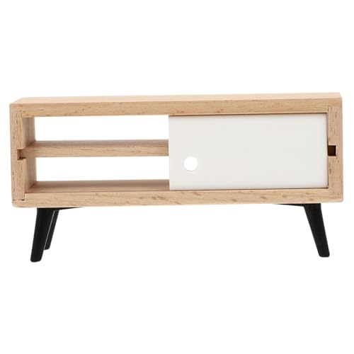 Mikinona Miniatur Tv Schrank Modell Puppenhaus Möbel Realistisch Detailgetreu Zubehör für Spielzimmer Dekoration Leicht Tragbar von Mikinona