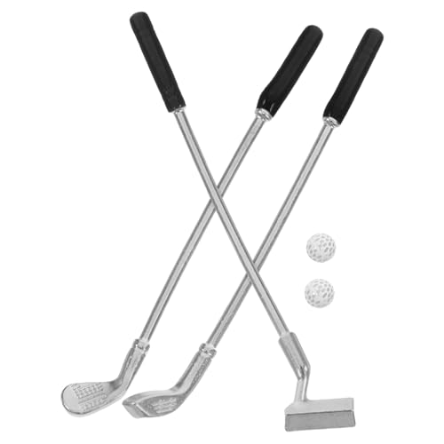 Mikinona Miniature Golf Club für Puppenhäuser Golfschläger Bälle Authentisches Design für Kreative Dekoration Zubehör für Sammler und Golf Enthusiasten von Mikinona