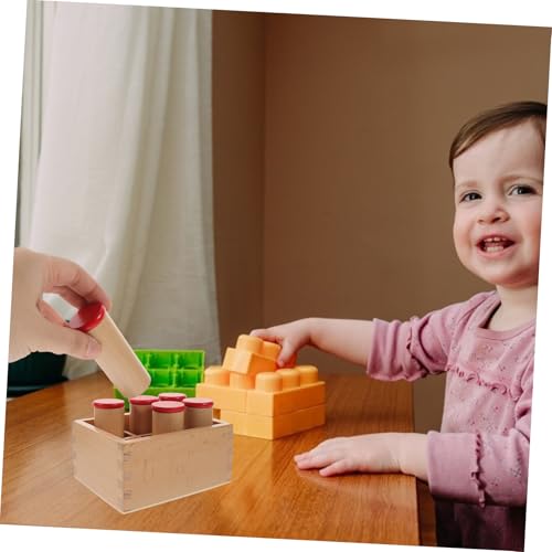 Mikinona Montessori Auditory Trainingsspielzeug Holz Klangzylinder für Pädagogisches Lernspielzeug Konzentration Farberkennung und Motorischer Entwicklung von Mikinona