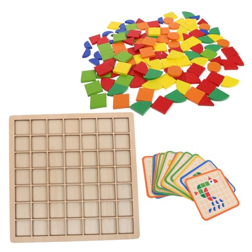 Mikinona Montessori Holzpuzzle Teiliges Musterblock aus Natürlichem Holz Geometrisches Tangram Lernspielzeug für Kleinkinder Fördert Formenerkennung und Feinmotorik für Vorschule und Mikinona Montessori Holzpuzzle Teiliges Musterblock aus Natürlichem Holz Geometrisches Tangram Lernspielzeug für Kleinkinder Fördert Formenerkennung und Feinmotorik für Vorschule und von Mikinona