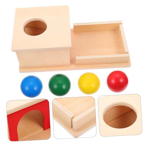 Mikinona Montessori Holzspielzeug mit Bällen Lernspielzeug zur Hand Auge koordination Frühpädagogisches Tragbare Holzbox für Mädchen und Jungen Ab Jahr von Mikinona