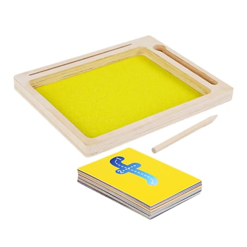 Mikinona Montessori Sandspielset für Teiliges DIY Sand Schreib und Malbrett Frühpädagogik Lernspielzeug zur Buchstaben und Zahlenbildung Kreative für Vorschule und Kindergarten von Mikinona